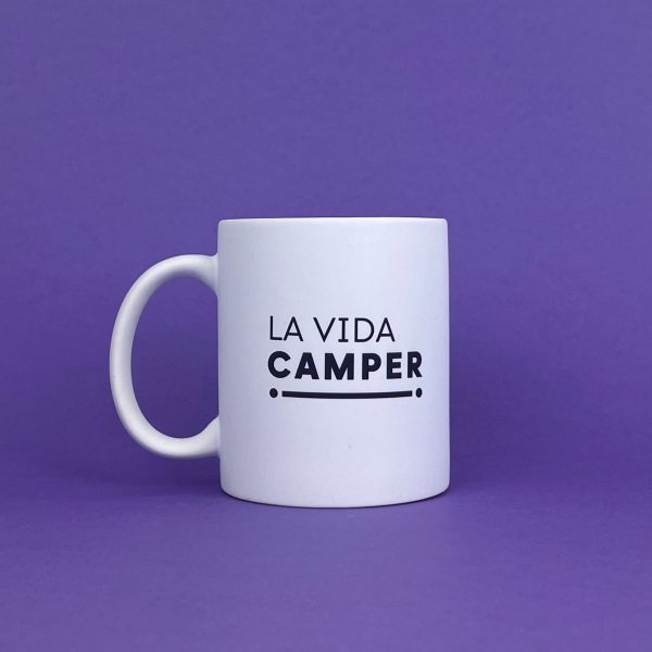 taza cerámica mate camper accesorio