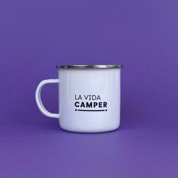 taza metal La Vida Camper accesorio