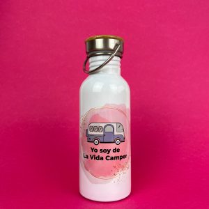 Botella retro Yo soy de la Vida Camper Rosa 750ml