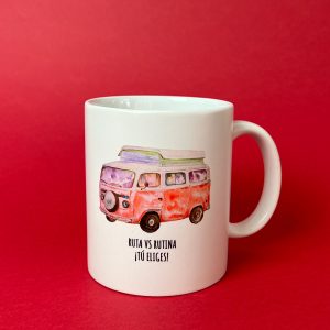 Taza cerámica mate Ruta VS Rutina