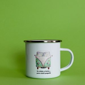 Taza metal "Lenta y Pagada"